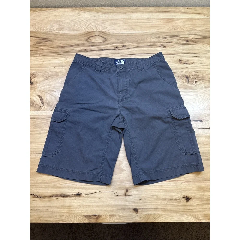 The North Face Cargo Shorts Mens 34 Gray Flat Front 11